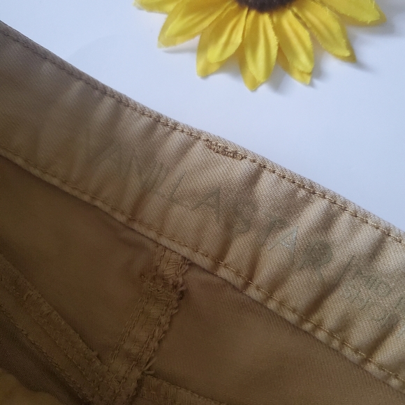 Vanilla Star Crochet Casual Denim Shorts, Mustered Yellow 🌟🌟 - Picture 3 of 8